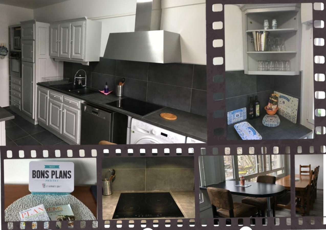 Bedinreims "Burgundy Bottle" 110M2 Exceptional, 4 Chambres Doubles, 2 Bain, Free Park & Wifi, Tout Equipe Exterior foto