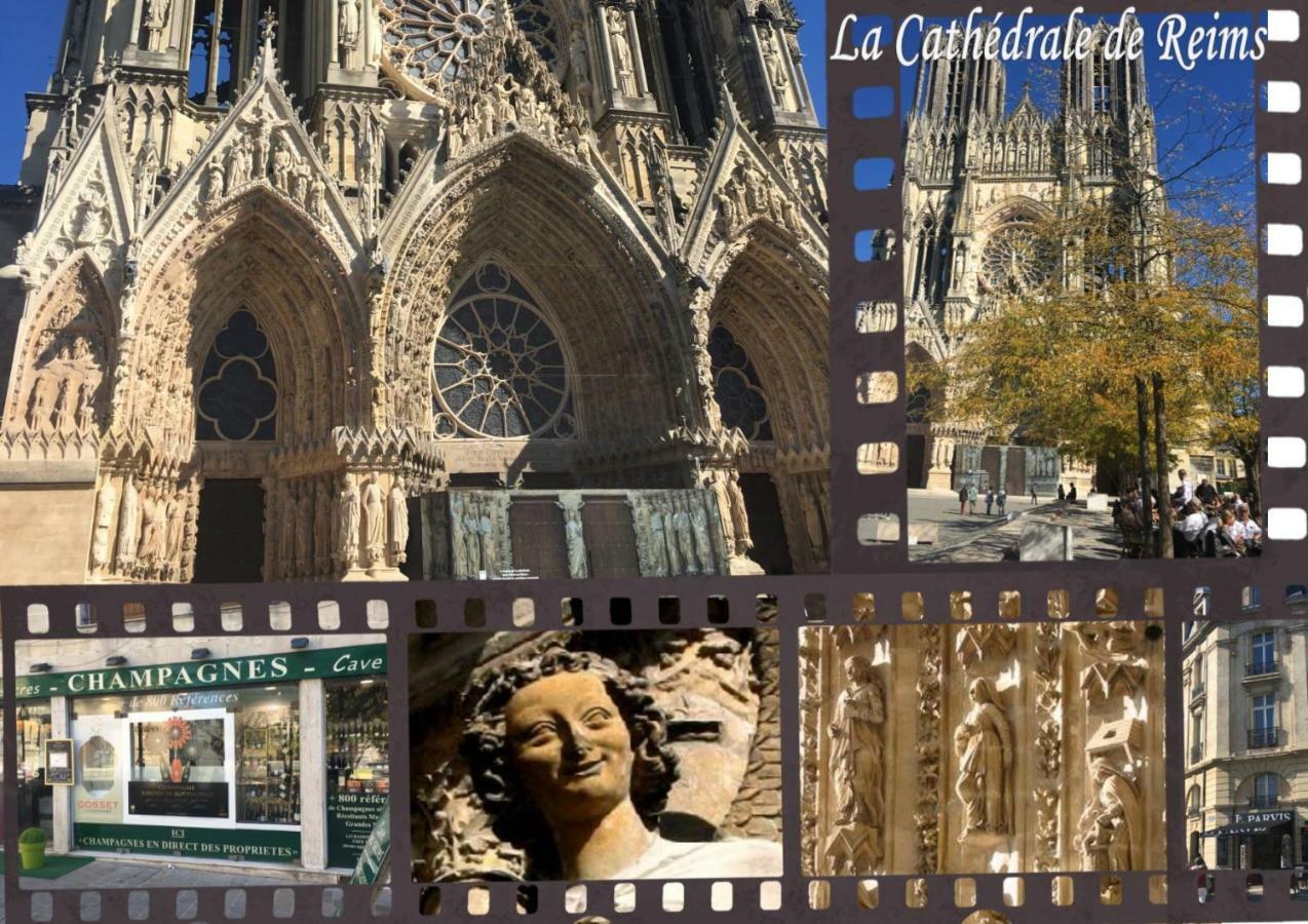 Bedinreims "Burgundy Bottle" 110M2 Exceptional, 4 Chambres Doubles, 2 Bain, Free Park & Wifi, Tout Equipe Exterior foto